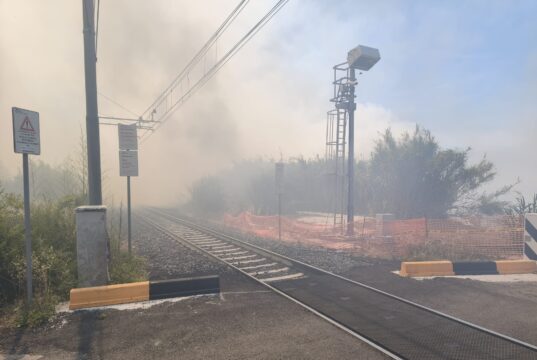 Cecchina, vasto incendio sulla ferrovia: al lavoro da diverse ore Protezione Civile, Forze dell’Ordine e Vigili del Fuoco Cecchina incendio ferrovia