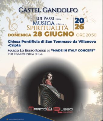 Castel Gandolfo, Marco Lo Russo in concerto nella Cripta di San Tommaso castel gandolfo concerto marco russo