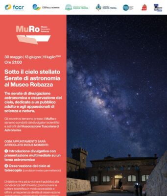 Rocca Priora, al Museo Robazza parte la rassegna astronomica “Sotto il cielo stellato” rocca priora astronomia