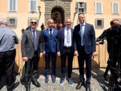 Castel Gandolfo, Papa Leone saluta i sindaci dei Castelli