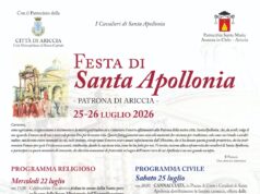 Festa di Santa Apollonia, patrona di Ariccia: fece, tradizioni e fuochi d’artificio dal 25 al 26 luglio 2026 ariccia festa apollonia