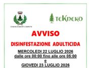 Monte Compatri, disinfestazione del 22 e il 23 luglio 2026 monte compatri disinfestazione