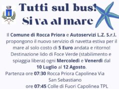 A Rocca Priora e Colle di Fuori arriva la navetta estiva per il litorale rocca priora navetta estiva